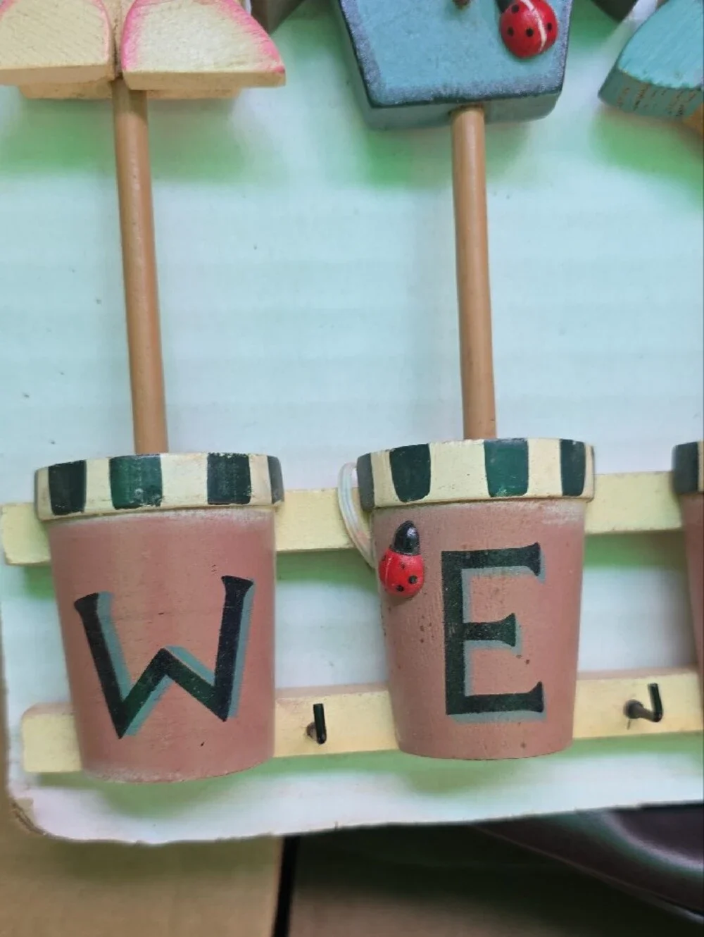 Welcome Wooden Garden Wall Hook Sign